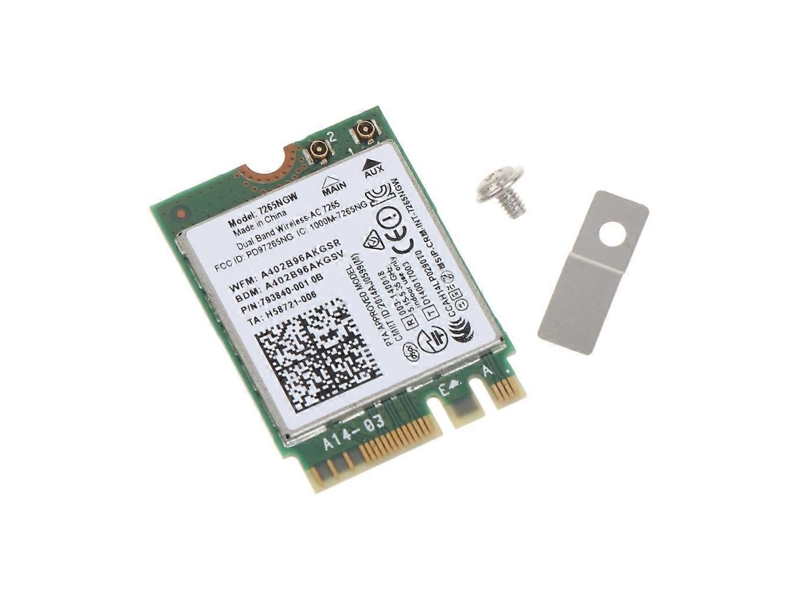 Lurelia Placa Wi-fi M.2 Ngff Ac7265ngw Wi-fi 5 867 Mbps Dual Band 2,4/5 Ghz Bluetooth 4.0