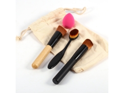 Conjunto De Pincéis De Maquiagem Para Blush E Fundo