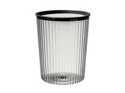 Bote de Lixo Transparente de Grande Capacidade com Design Elegante para Casa Preto