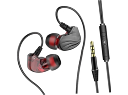 Fones De Ouvido Com Fio E Som Grave, 3,5 Mm, Tablets Jogos, Cinza