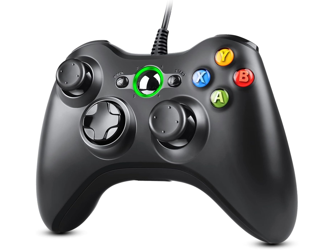 Gamepad com fio USB, vibração, para Xbox 360, PC Windows 11/10/8/7 XP, plug and play ZYBLSSBB