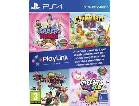 Jogo PS4 Saber é Poder Gerações + Chimparty + Frantics + Melbits World 