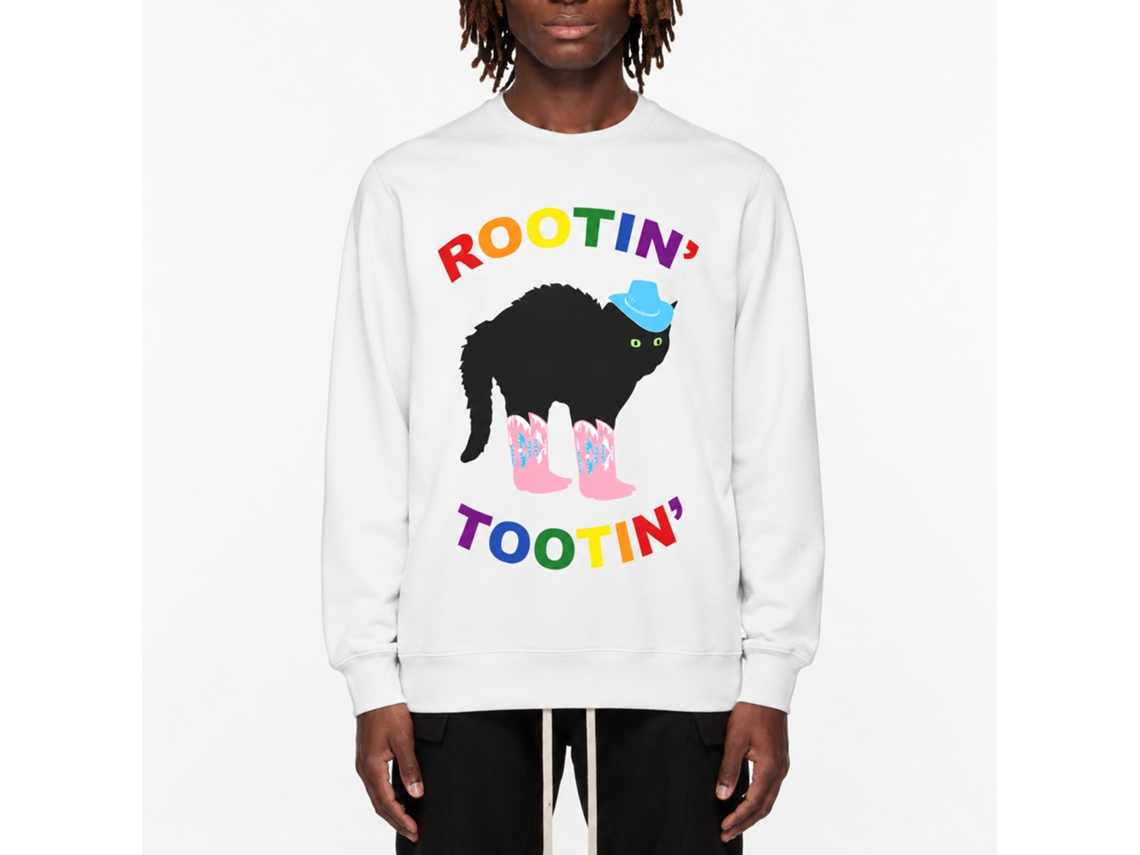 Rockinstone Pride Cowboy Cat Sweatshirt Unique Designer Style