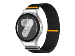 Pulseira De Nylon Elástica Ajustável Com Laço Único, Compatível Samsung Galaxy Watch Fe/ 7/ 6/ 5/ 4, Aspeto Discreto
