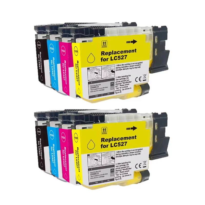 2setlc 527 Lc527 Lc 527 Cartucho de Tinta Compatível para Impressora a Jacto de Tinta Brother Mfc j4550dw J4350dw 4550 4350 MDUG