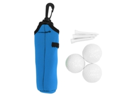 Bolsa Portátil para Bolas e Tees de Golfe de Neopreno com 3 Bolas e 3 Tees, Presente para Homem e Mulher, Vermelho | S/MARCA