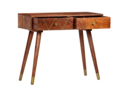Mesa Consola | Mesa De Entrada | Mesa De Apoio 90x35x76 Cm Madeira De Acácia Maciça