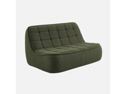 Sofá Modular Embalado A Vácuo Em Tecido Bouclé, 2 Lugares , Verde Caqui