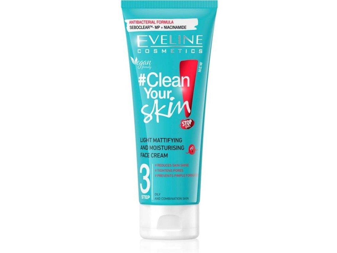 Creme de Rosto EVELINE COSMETICS #Clean Your Skin Mattifying Moisturizer (75 ml)