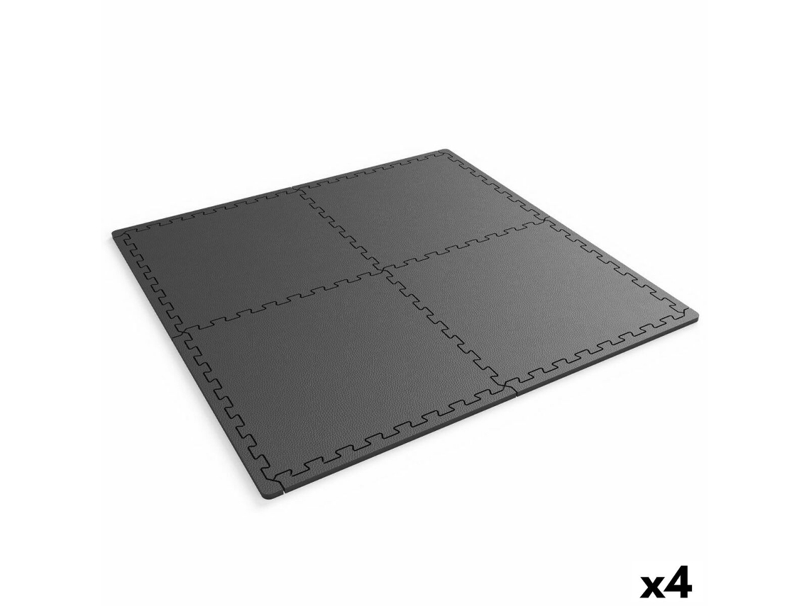 Piso de Tatami Aktive Cinzento Escuro 4 Unidades