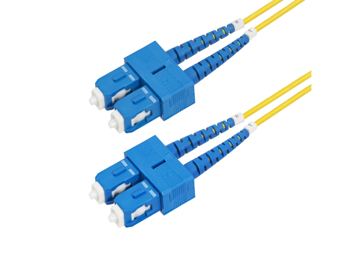 Cabo de fibra ótica duplex Sc para Sc Upc Os2 Monomodo 10M 9/125Μm 40G/100G Cabo resistente à curvatura de baixa perda de inserção STARTECHCOM