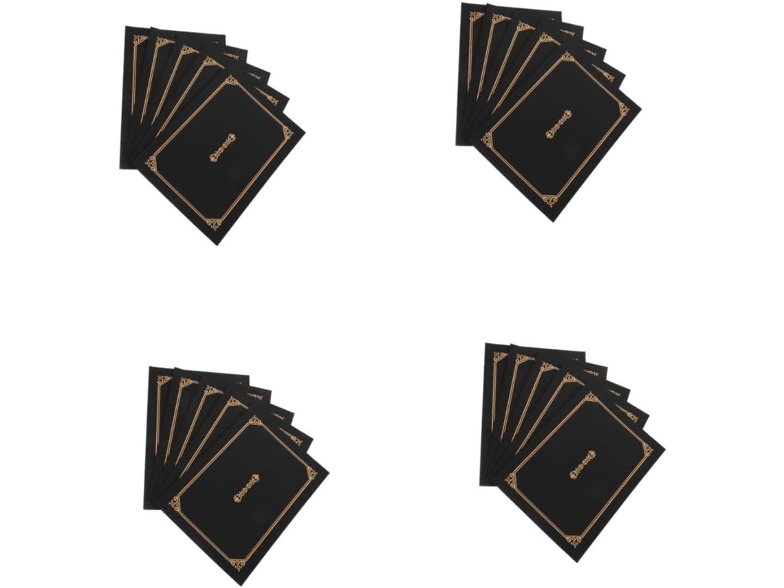 Conjunto De 20 Capas Protetoras Para Certificados Com Detalhes Em Ouro, Porta Diplomas E Para Armaze Gokoco