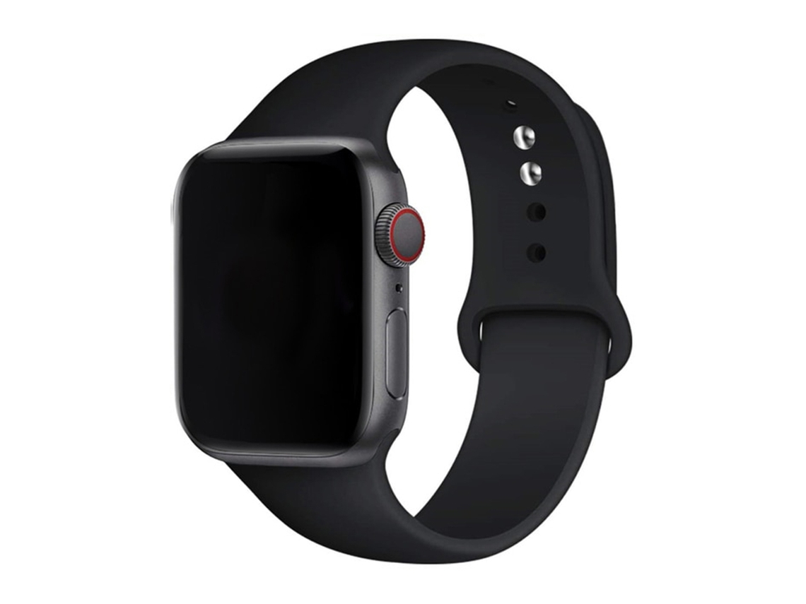 Bracelete Silicone DIV  para Apple Watch 42/44/45Mm Preto