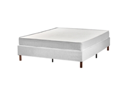 Cama Continental Beliani Countess De Tela Gris 160x200x53