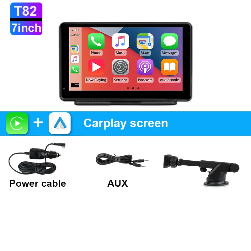 (7 Polegadas) Tela Inteligente Carplay De 7/10 Polegadas, Conecta-se Sem Fio A Ios E Android.