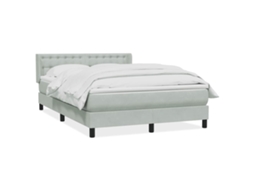 Maison Exclusive - Cama Com Molas/colchão 160x210 Cm Veludo Cinzento-claro