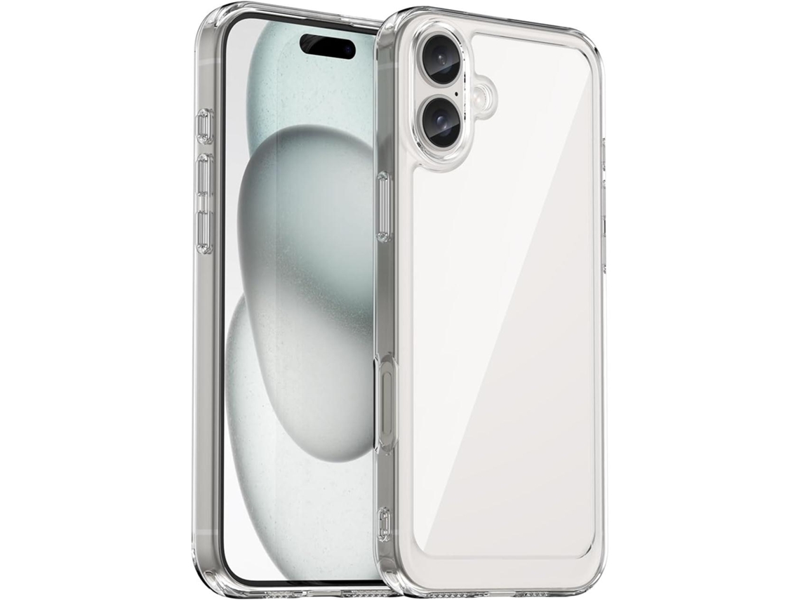 Capa Para Apple Iphone 16 Plus (5g), Capa Transparente De Silicone Tpu Gel Gtr Protetor De Tela De Vidro Temperado, Movilearvayotoy