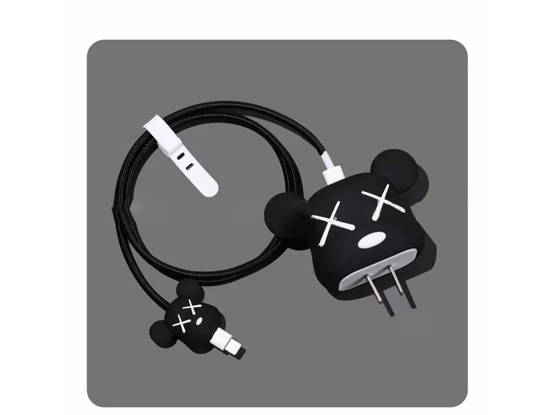 Capa protetora LAXISCREED para carregador Apple 20w 18w silicone fofo 3 peças