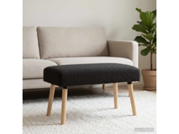 Vidaxl Banco Liso Preto 80 X 40 X 46 Cm Bouclé