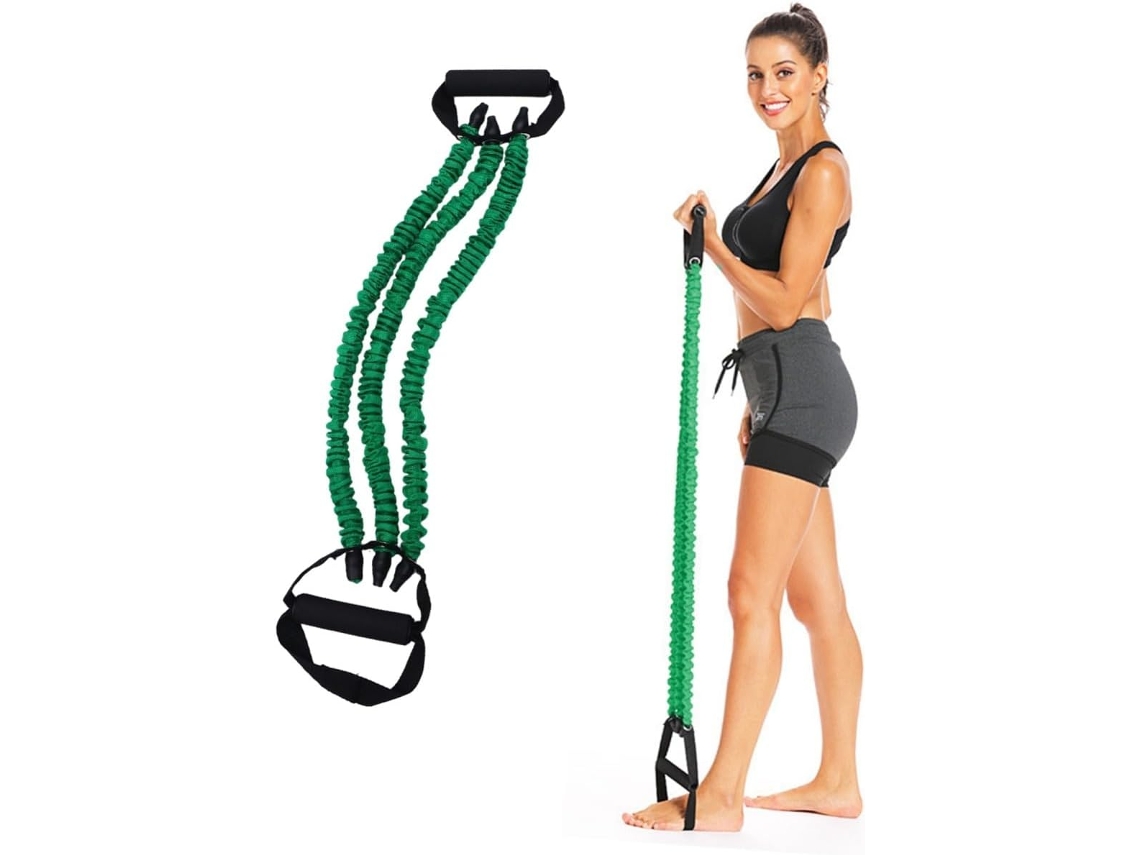 Expansor De Peito Com Três Molas Para Adultos, Equipamento Portátil Treinamento Muscular, Faixa Elástica