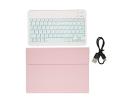 Teclado Bluetooth Para Tablet 11 Polegadas Com Capa De Couro Protectora Para Oppo Pad 11 Rosa