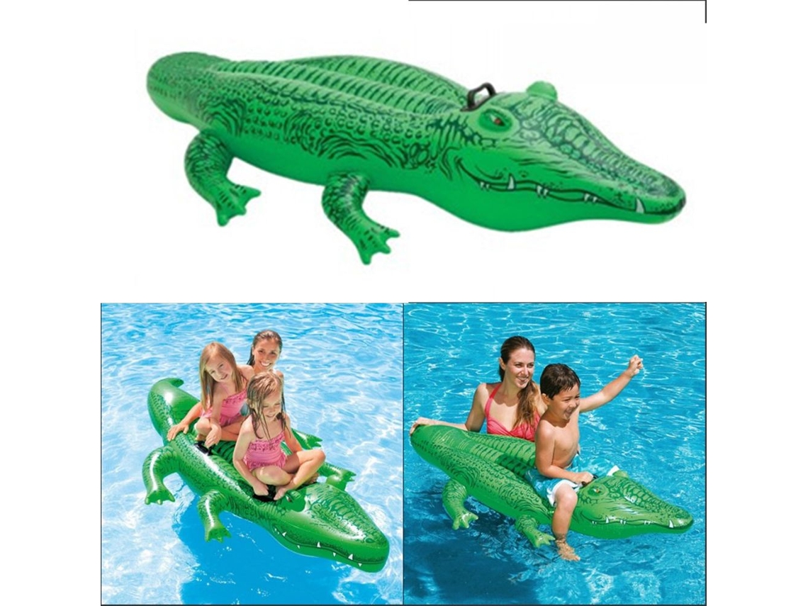 Boia de Jacaré, 165x86cm, Natação, Brinquedo de Crocodilo AQUAFORGE