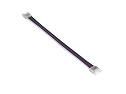 Conector Para Fita Led 24v Rgbw Smd Largura 10 Mm Ip20 Duplo Com Cabo 10 Mm