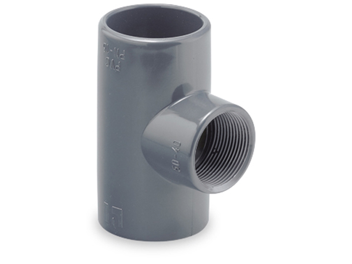 Te 90º Reduzido PVC Pressão Fêmea Misturado 110X3 HIDROTEN