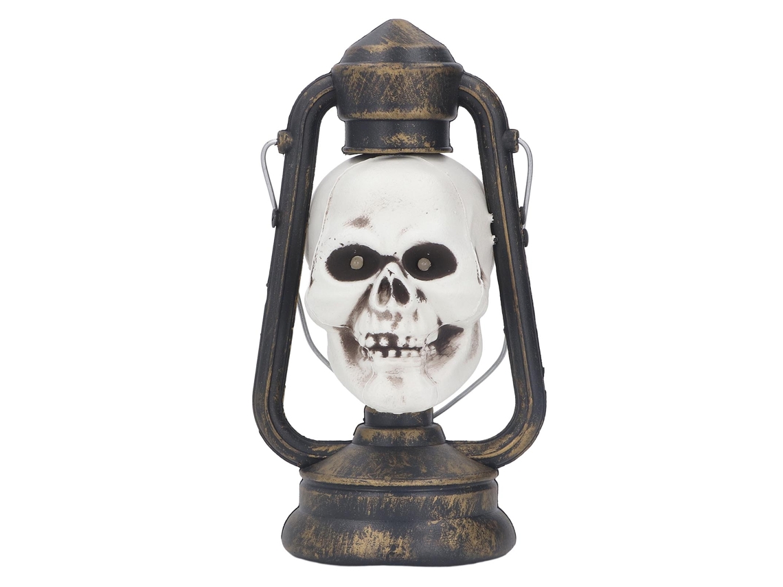 Decoração Halloween Com Caveira De Prisão, Olhos Luzidios E Sons Assustadores, Alimentada Por Bateria, Laxiscreed