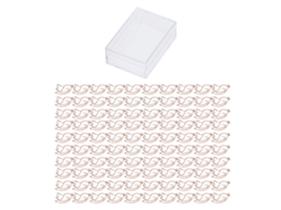 100 Clips De Papel Portáteis Forma De Animal Fofo Ouro Rosa Eletroplatado Metal Caixa Suprimentos De Escritório Beija-flor