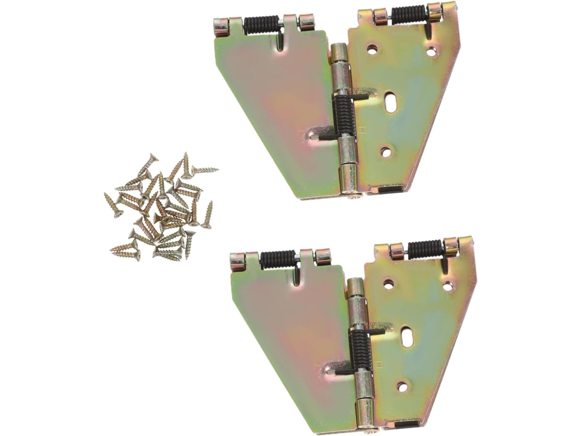 Conjunto De 2 Dobradiças Borboleta Ferro Reforçado Para Mesas, Com Parafusos De Montagem, Mecanismo Para Mesa Dobrável