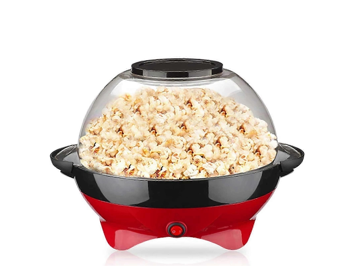 Máquina De Pipoca Elétrica Com Óleo Quente Para Mexer, 800w, Com Copos Medidores E Tampa Grande, 6 Quartos, Vermelha, 342913cm, Rh-906