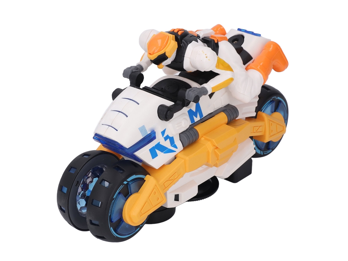 Mali motocicleta de Estilos Transformável com Luz e Música 360° Rotativa Brinquedo Infantil