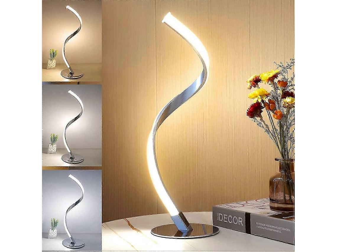 Lâmpada de mesa espiral Nova Line ajustável 3000K a 5000K com cabo