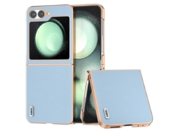 Capa De Couro Com Moldura Galvanizada Abeel Wave Para Samsung Galaxy Z Flip6