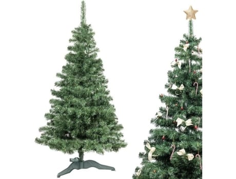 Árvore de Natal Artificial para Casa Criativa Altura: 180 Cm de Natal Árvore de Natal Artificial Verde Escuro Suporte Estável Crehom Creative Home