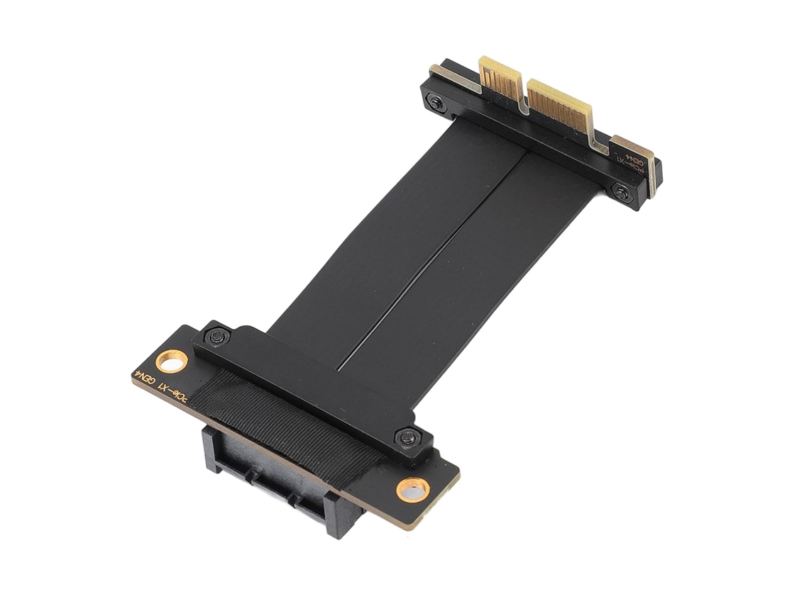 Cabo Extensor Pcie 4.0 X1, Cabo Riser Pcie X1 Flexível Com Ângulo Reto Duplo De 90 Graus, 16 Gbps