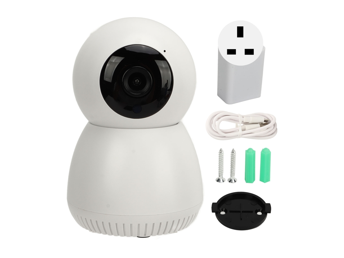 Security Camera Night Vision 2 Way Talk Auto Focus 100‑240v 1080p Wifi Home Camera Motion Detection For Pet Kids Uk Plug LAXISCREED