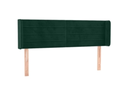 Cabeceira de Cama com Abas Tecido Verde Escuro MAISON EXCLUSIVE (147x16x78 cm)