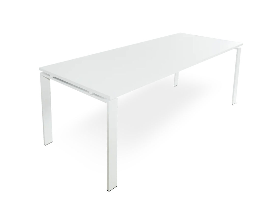 Mesa de quadro aberto. 180x80cm. Branco. OFILIKE