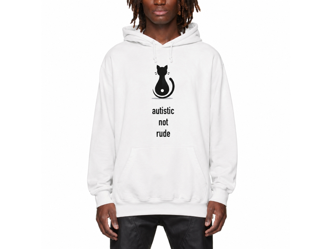 Rockinstone Autistic Not Rude Hoodie Unique Designer Style