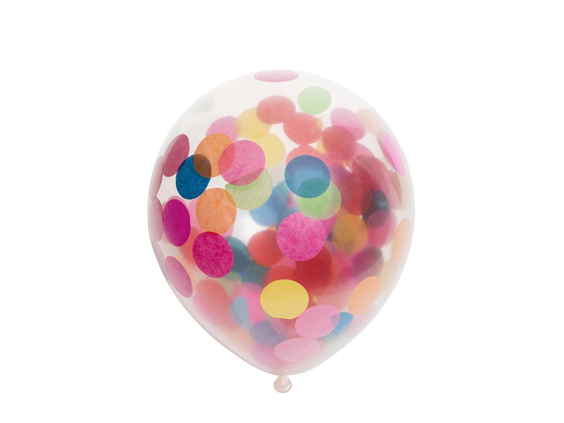 Balões WEFIESTA Papel Confete Cores Sortidas 30 Cm
