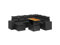 Garden Sofa Set, Garden Sofa Sets Vidaxl Preto Rattan / Vime (n/a)