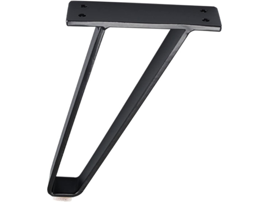 Pés De Metal Trapezoidais Aço Lifkome Para Substituição Em Armários, Sofás E Mesas, Com Acabamento Preto Moderno Para