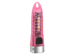 (rosa Transparente) Mini Lanterna De Chaveiro De Alta Intensidade Multifuncional Para Uso Externo E Doméstico
