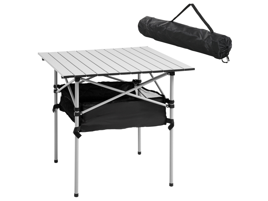 Mesa de Camping Dobrável com Rede e Bolsa 70x70x69cm BTFORUS