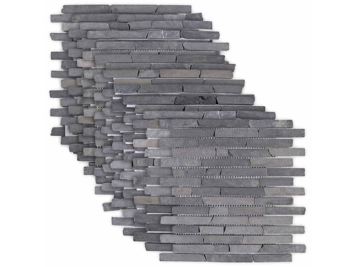 Vidaxl Azulejos De Mosaico Cinzento 30 X 30 Cm Mármore