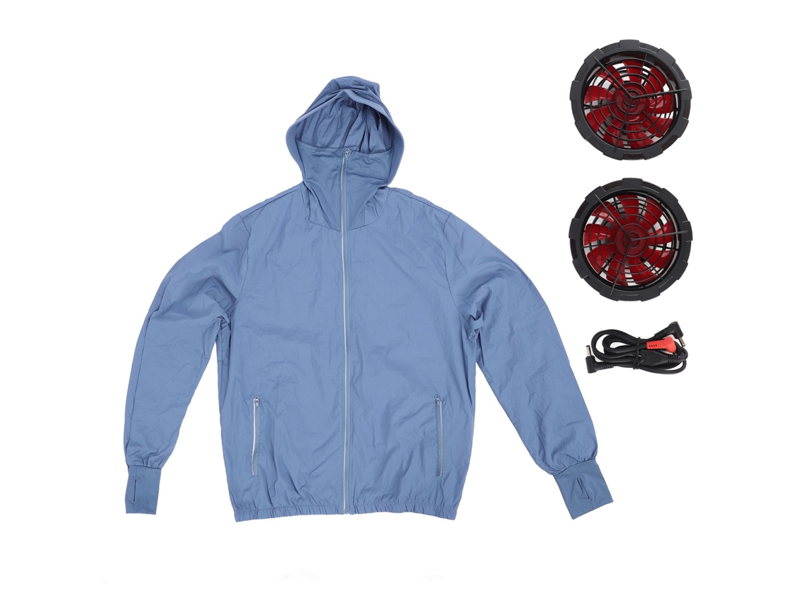 jaqueta com ventilador de refrigeração para homem 3 velocidades camisa de ar condicionado leve transpirável 12V S/MARCA