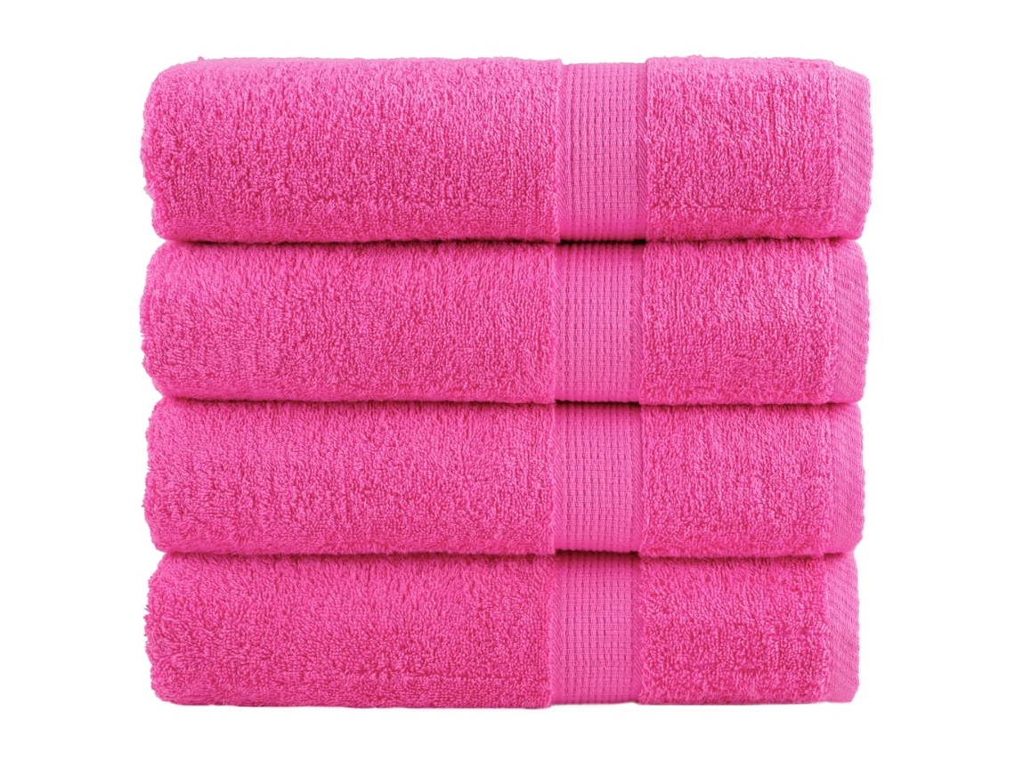 Bath Towel, Bath Towels Vidaxl Cor-de-rosa Algodão (100 X 150 Cm)