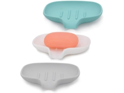 VYLARA Saboneteira De Silicone Para Banheiro E Cozinha, Design Autodrenante Para Drenagem Rápida E Limpeza De Bancadas, 3 Peças